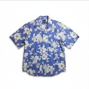 Gap Classic Hawaiian Print Short Sleeve Button-Down Shirt
